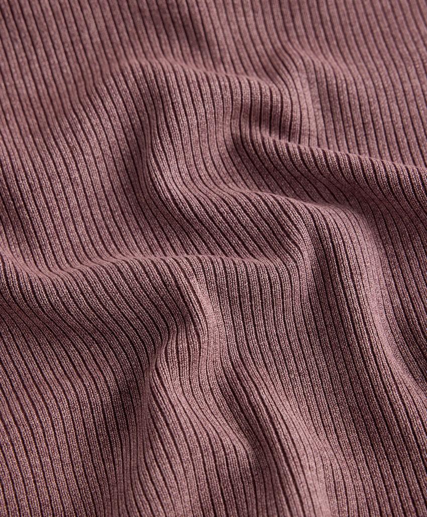 Куртка из вязаного трикотажа в рубчик с капюшоном