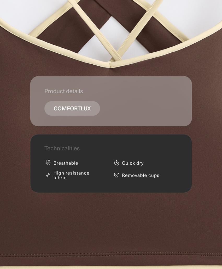 Топ comfortlux с контрастным перекрестным дизайном на спине