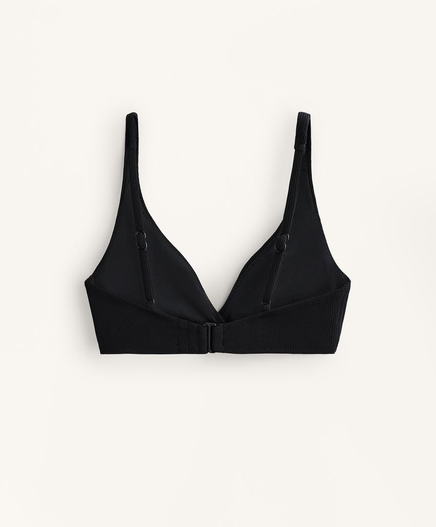 Топ бикини с завязкой на шее из пике