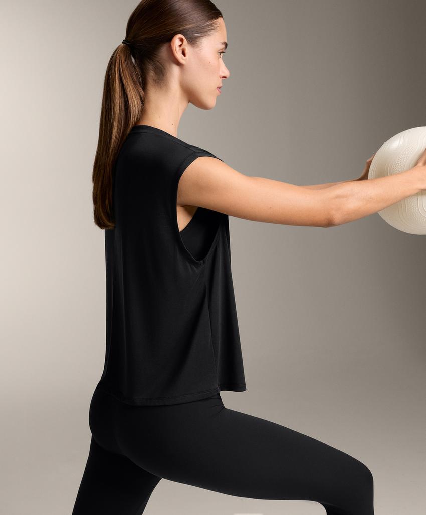 Футболка без рукавов из модального микса