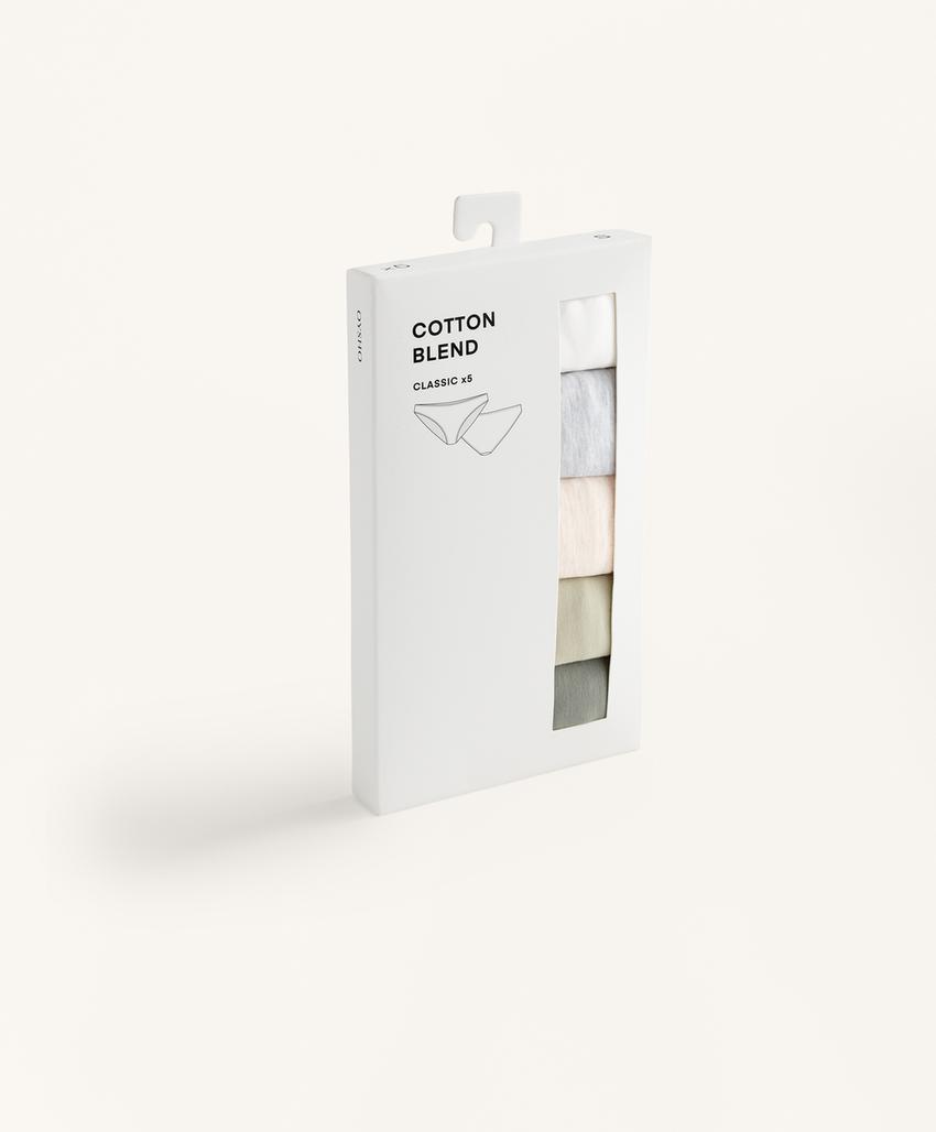 5 хлопковых классических трусиков