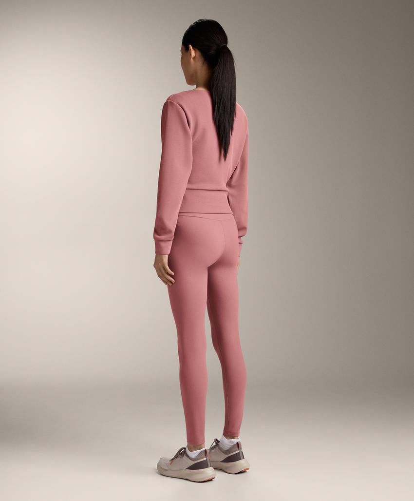 Свитшот из мягкого ребристого модала с завязками