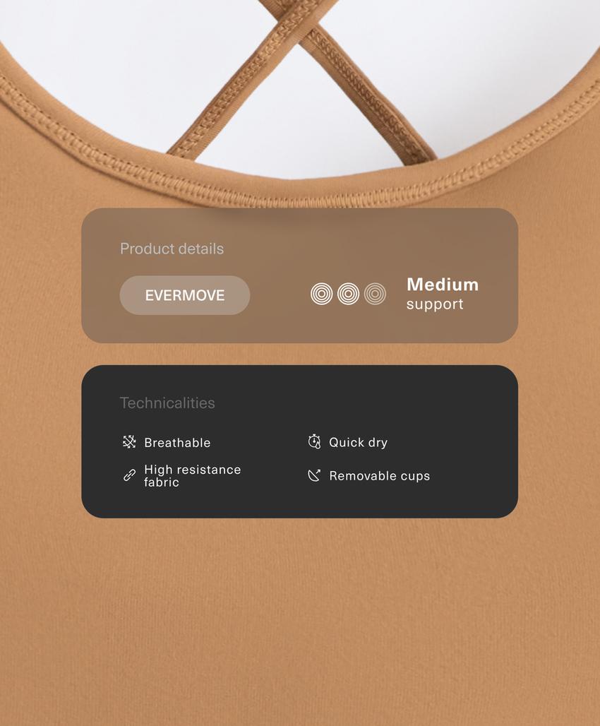 Спортивный топ средней поддержки evermove