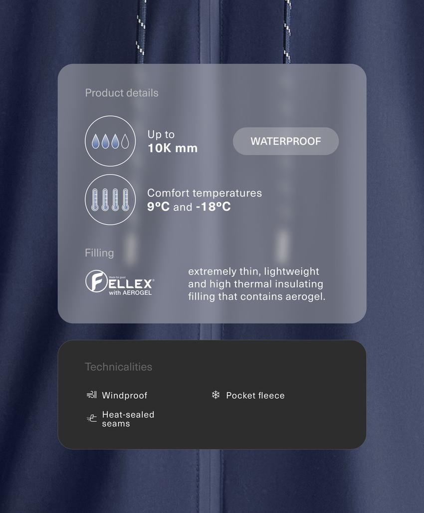 Утепленная куртка fellex® aerogel 10k, водонепроницаемая