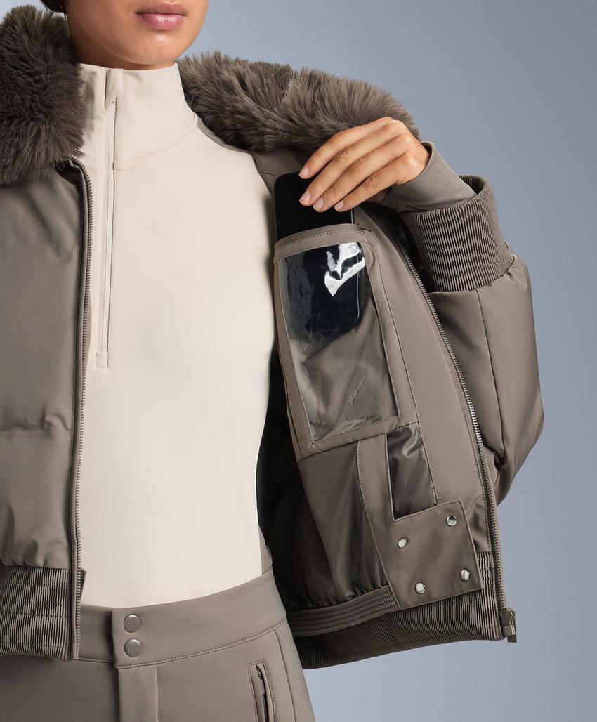 Пуховик minardi piume ski, водонепроницаемый, 80% пуха и 20% перьев