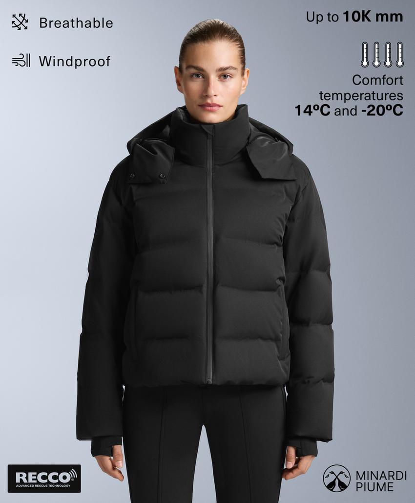 Пуховик minardi piume ski из 80% пера и 20% пуха, водостойкий