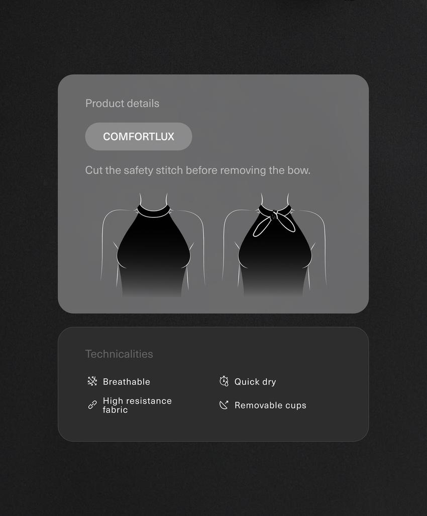 Майка - топ Comfortlux с халтером и бантом