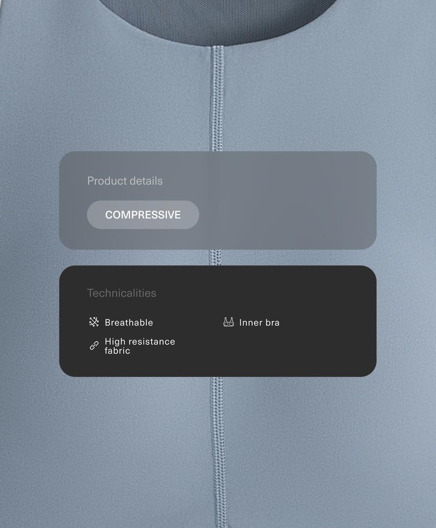 Майка - топ Compressive со швами