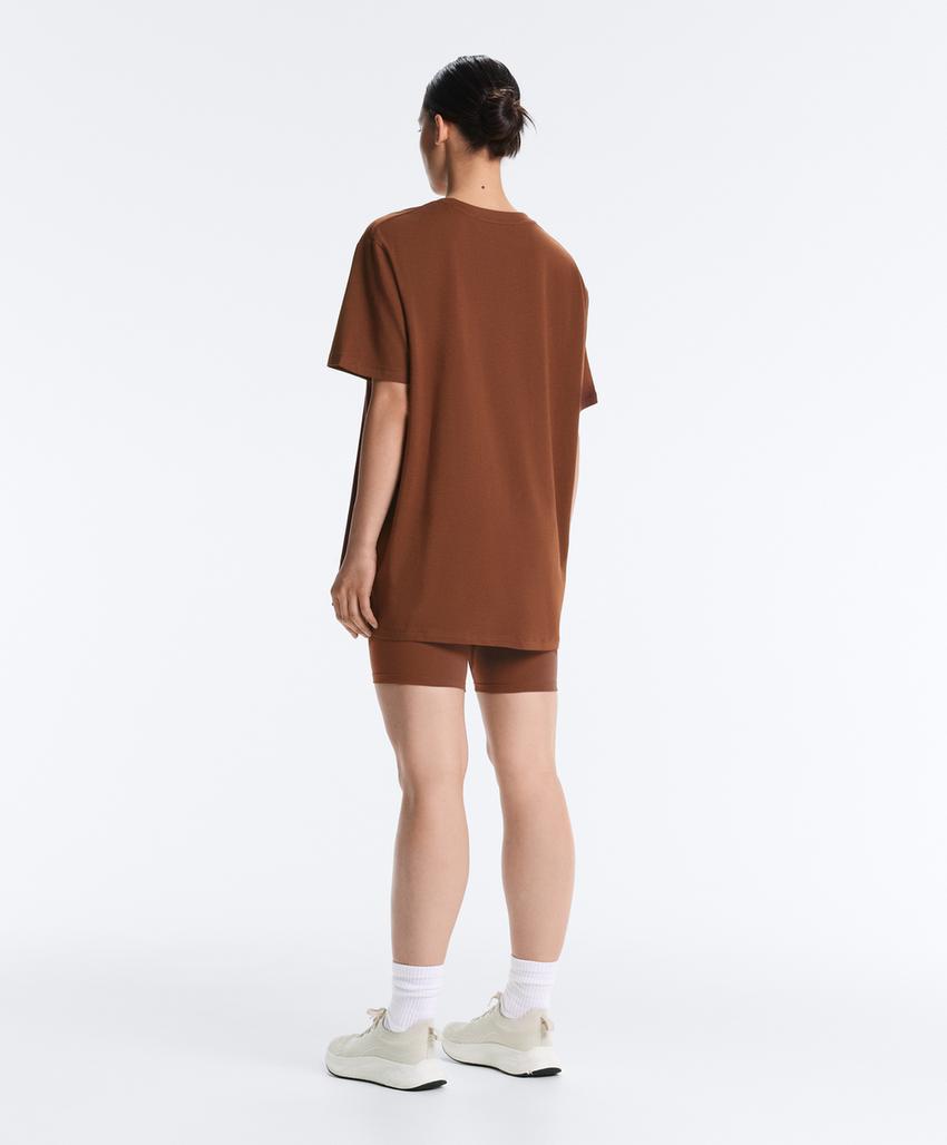 Футболка Oversize с короткими рукавами из смесового хлопка