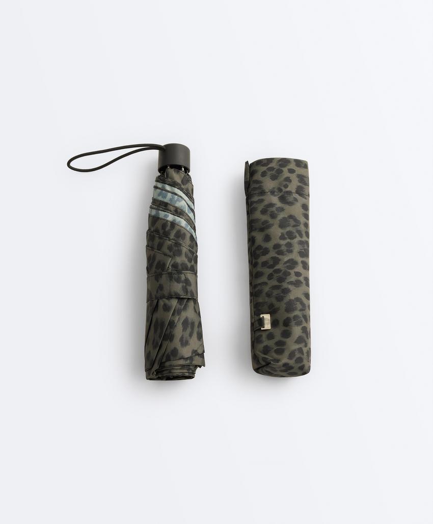 Guarda-chuva leve estampado leopardo