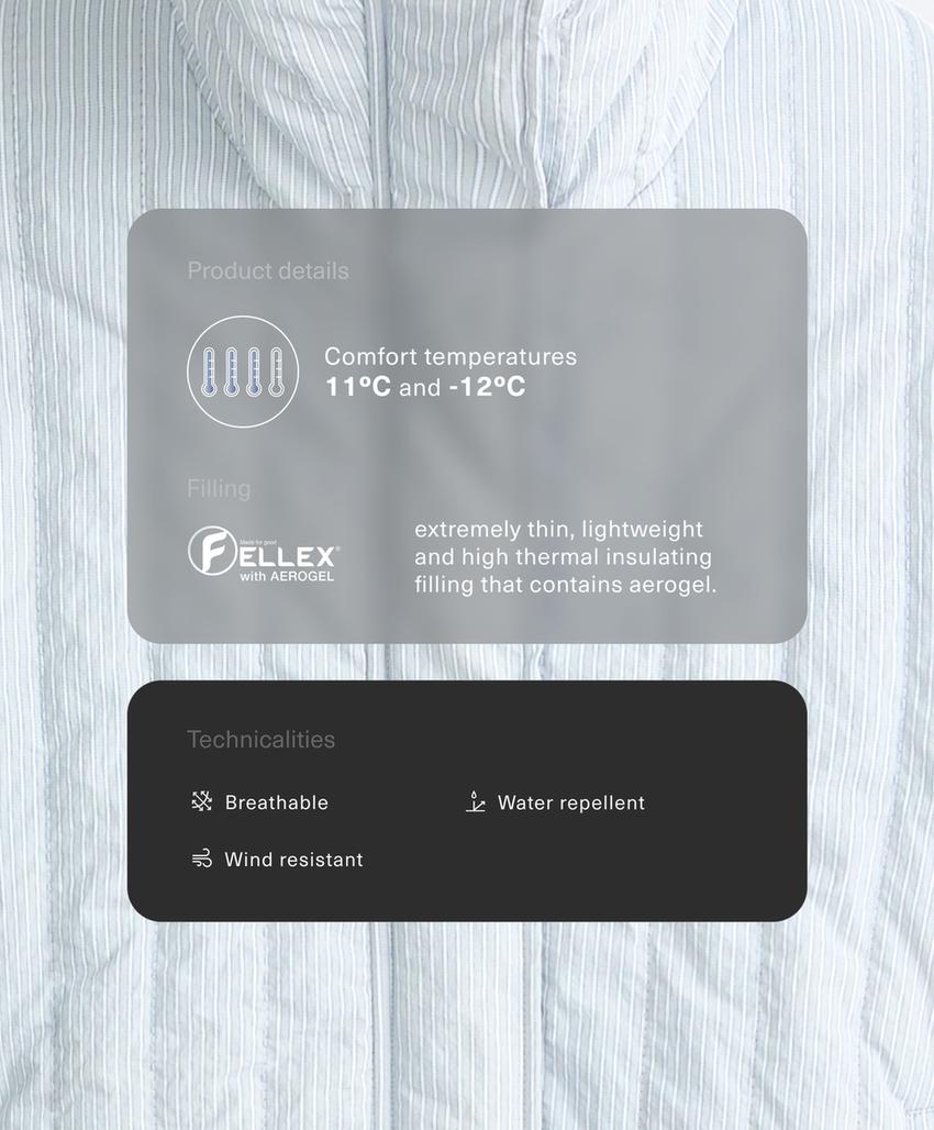 Короткая пуховая куртка с технологией fellex® aerogel