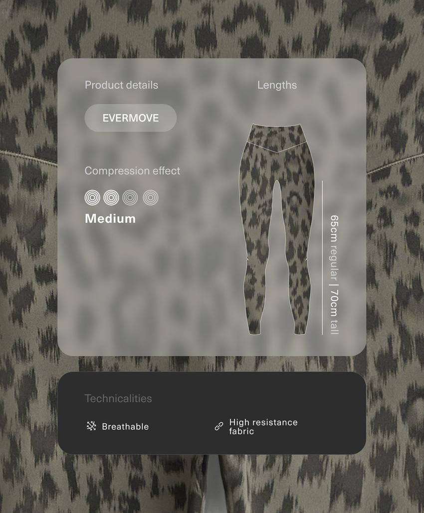 Легинсы Evermove до щиколотки  с леопардовым принтом
