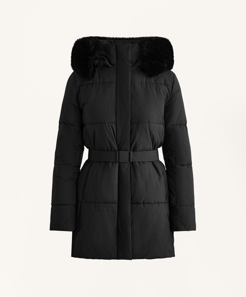 Водоотталкивающая утепленная куртка миди Primaloft®