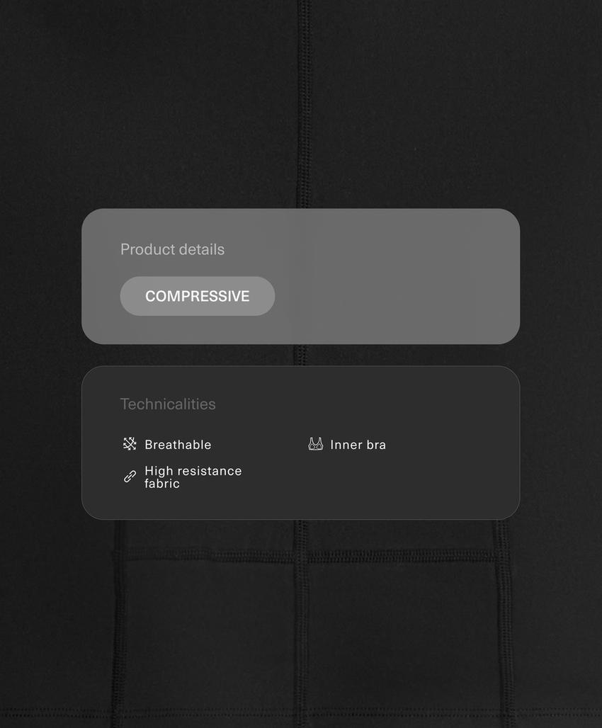 Майка - топ Compressive со швами