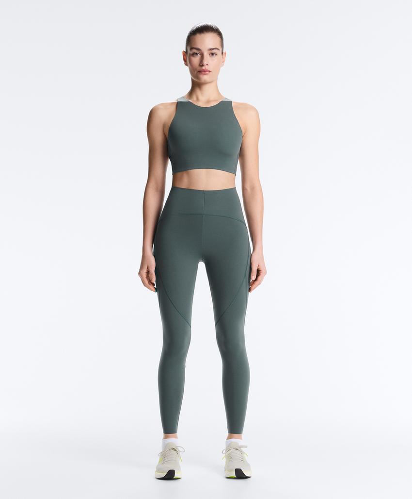 Компрессионные леггинсы с высокой посадкой до щиколотки базовые