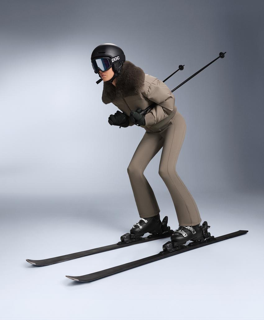 Water-resistant flare stretch SKI trousers