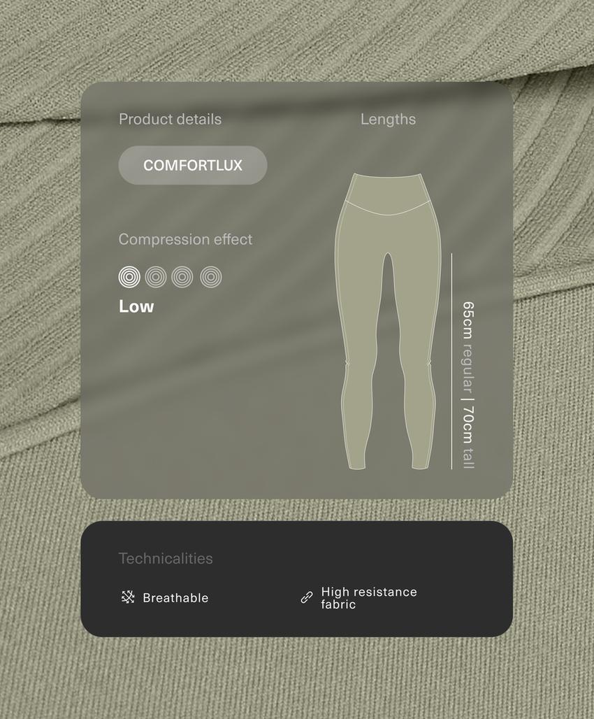 Легинсы Comfortlux в рубчик длиной до щиколотки с высокой посадкой