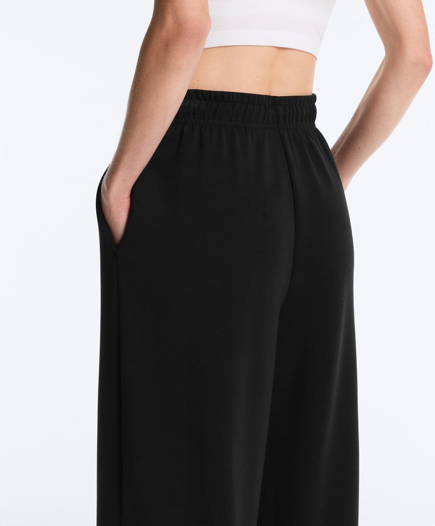 Широкие брюки Crop из мягкого модала