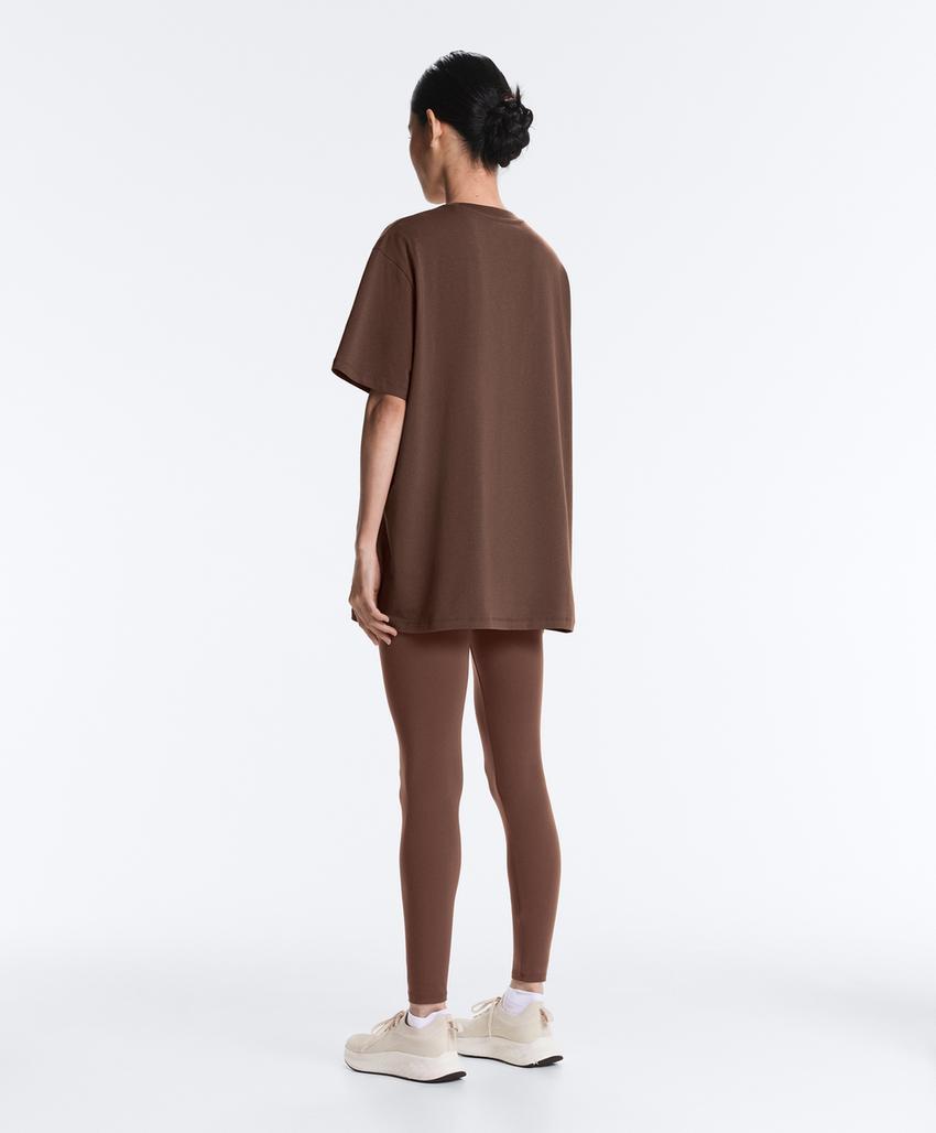 Футболка Oversize с короткими рукавами из смесового хлопка