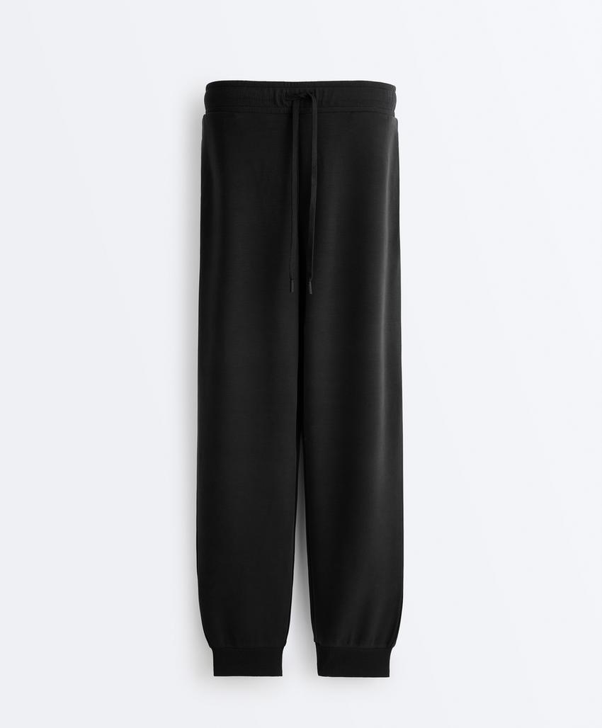 Зауженные брюки Jogger из мягкого модала в рубчик