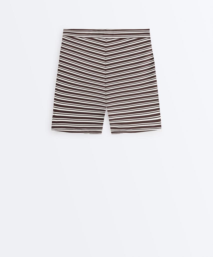 Велосипедки Hot pants Comfortlux с высокой посадкой, 5 см, в полоску