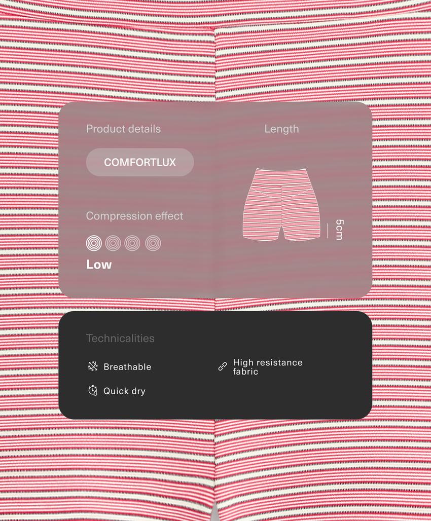 Велосипедки Hot Pants Comfortlux с высокой посадкой 5 см в полоску