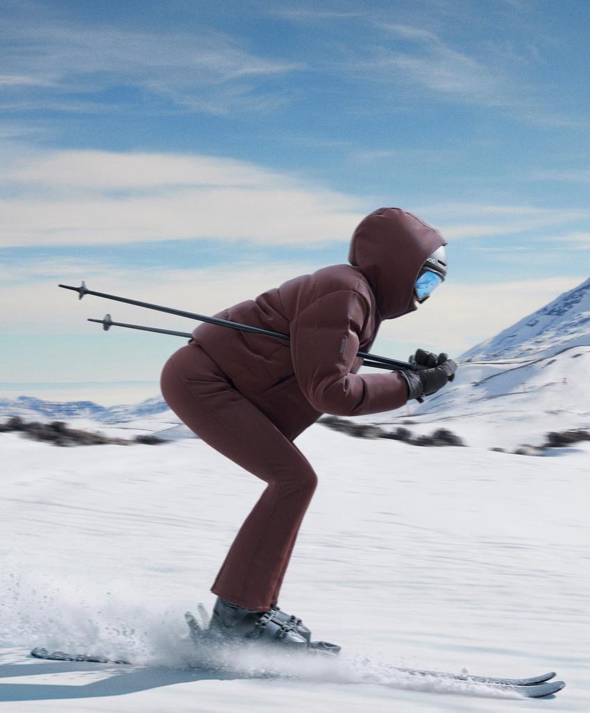 Water-resistant flare stretch SKI trousers