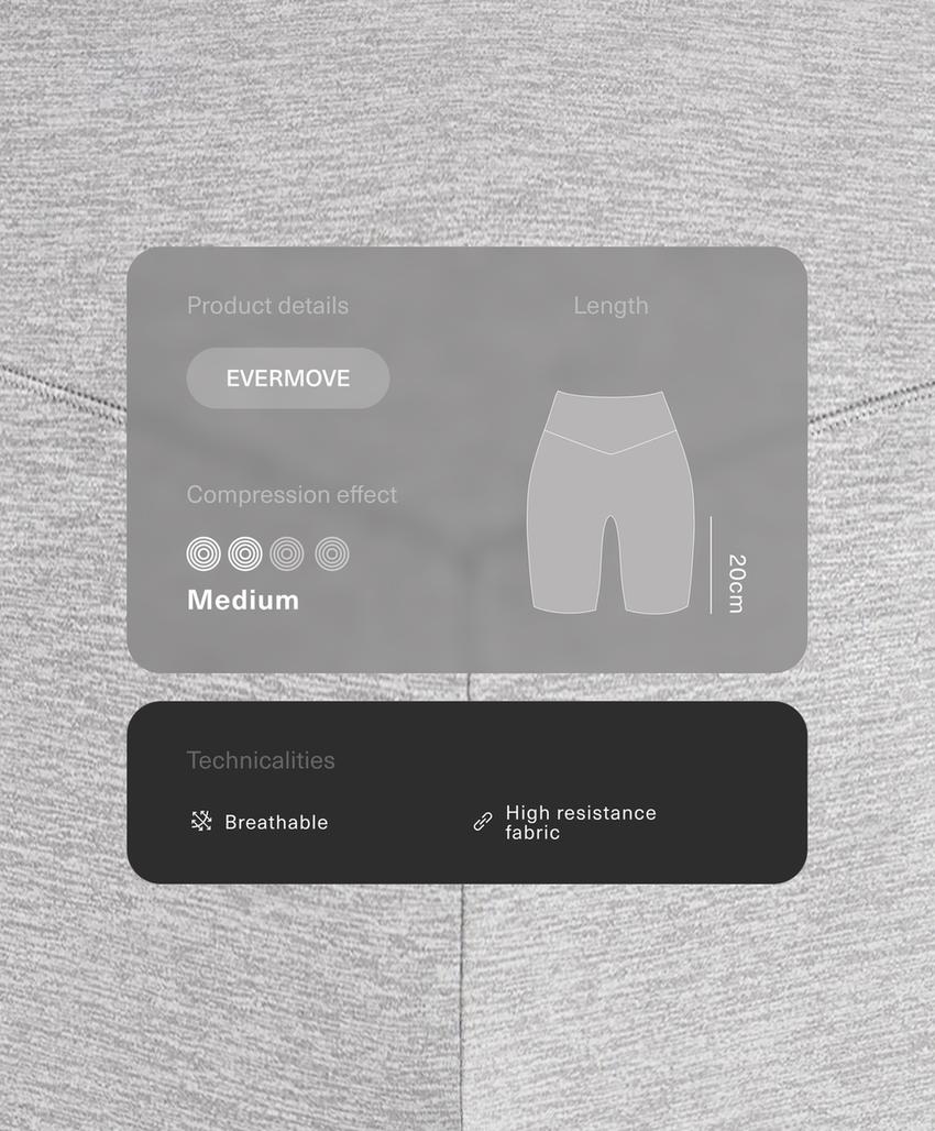 Легинсы-велосипедки Evermove с высокой посадкой длиной 20 см