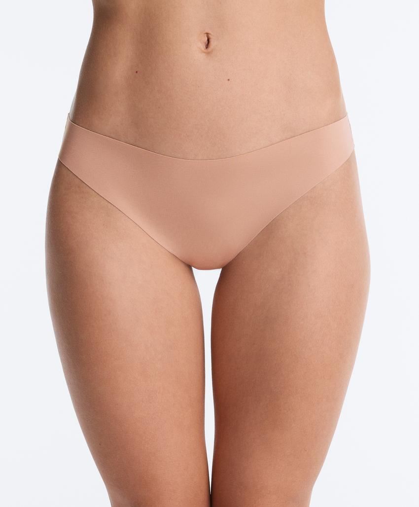 5 invisible laser-cut polyamide blend thongs