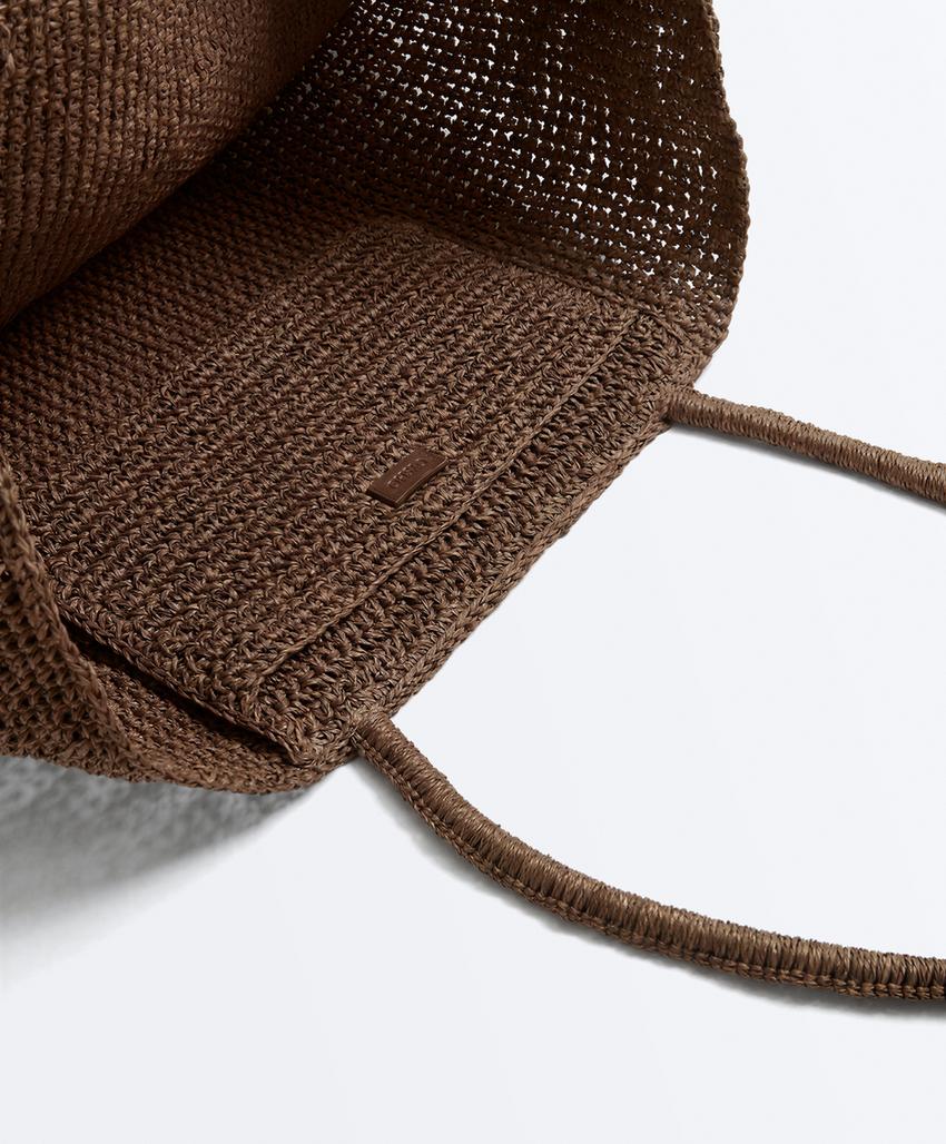 Mala shopper em papel entrançado