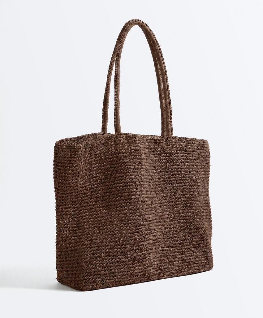 Mala shopper em papel entrançado