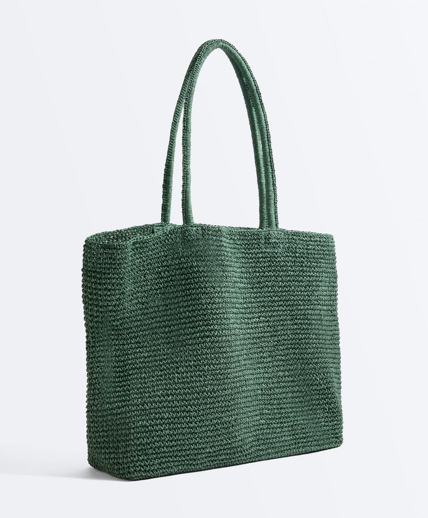 Mala shopper em papel entrançado