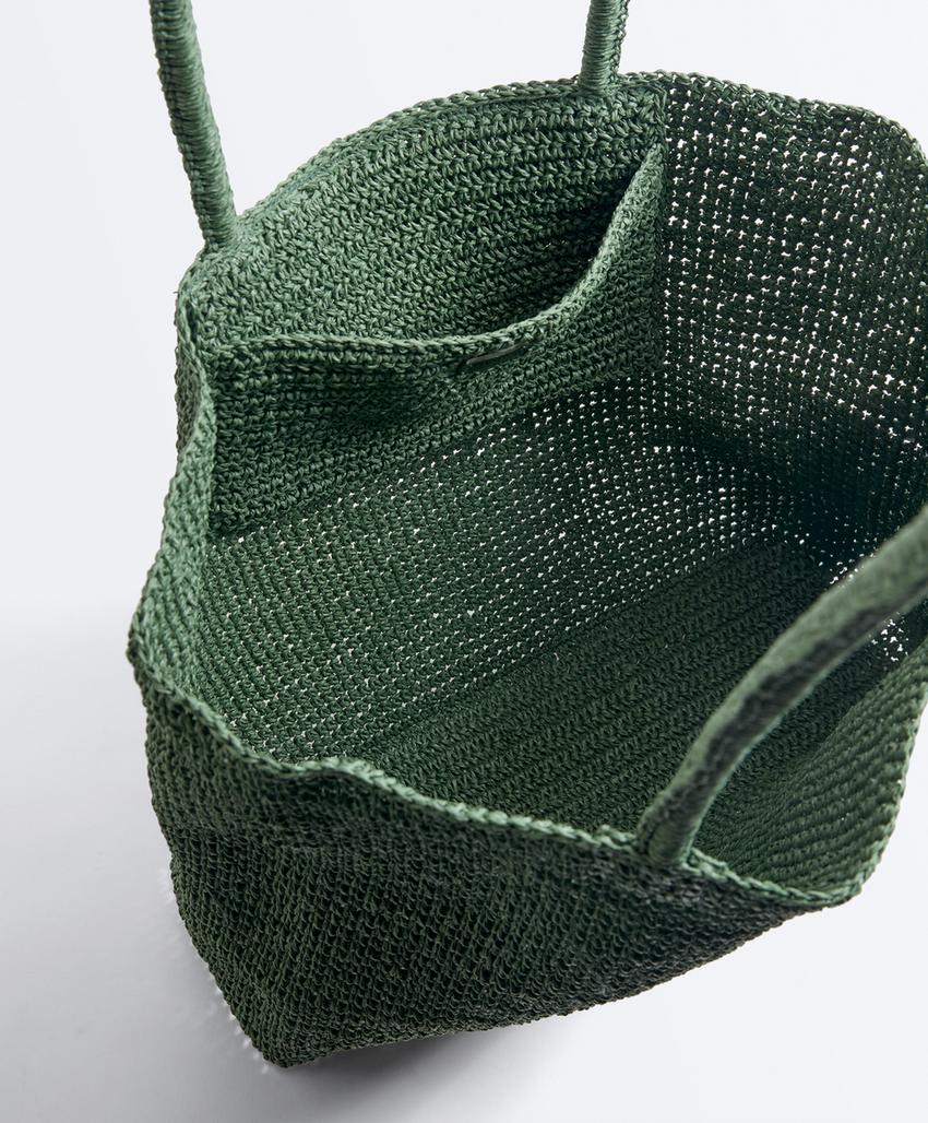 Mala shopper em papel entrançado