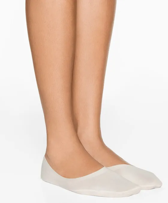 Невидимые носки из хлопкового микса средней посадки, 2 пары