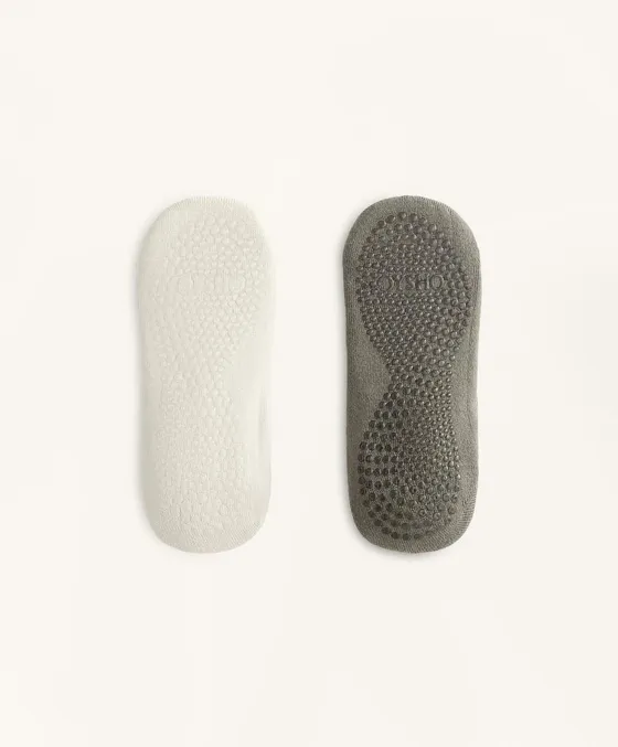 2 пары носков из смесового хлопка с лентами для йоги и пилатеса