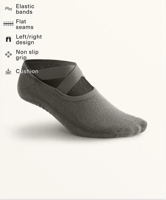 2 пары носков из смесового хлопка с лентами для йоги и пилатеса