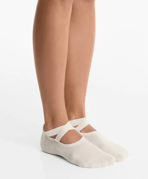 2 пары носков из смесового хлопка с лентами для йоги и пилатеса