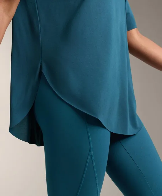 Футболка из смесового модала с короткими рукавами