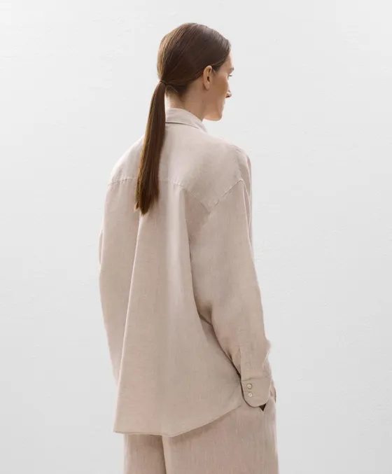 Рубашка свободного кроя из 100%-го льна