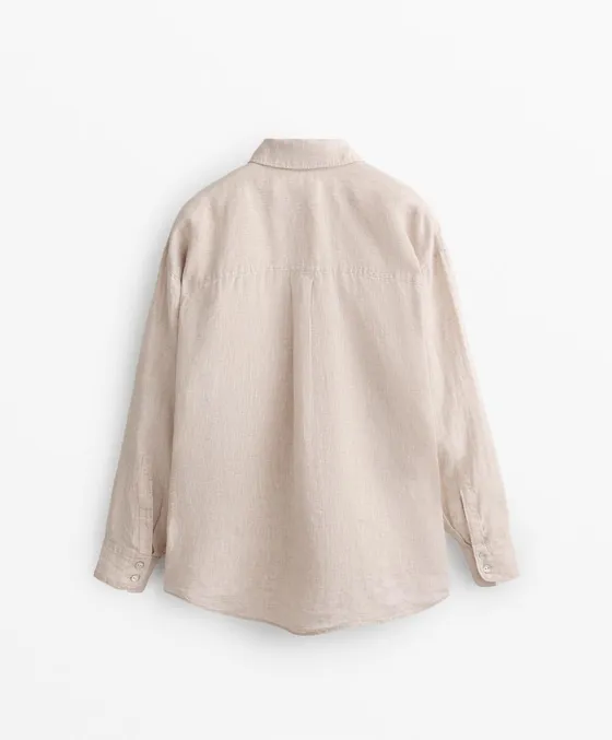 Рубашка свободного кроя из 100%-го льна