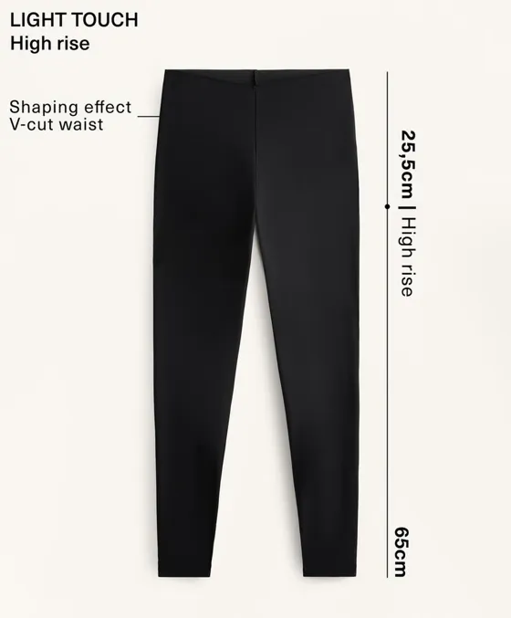 Легинсы Light Touch с поясом V-образной формы, длина 65 см