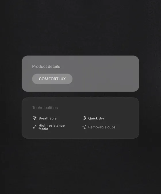 Топ-майка Comfortlux с тесемками и чашками