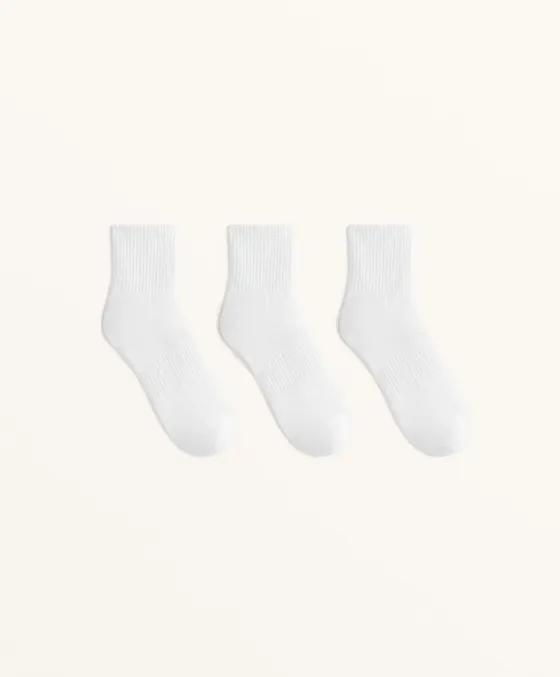 3 пары коротких спортивных носков из смесового хлопка