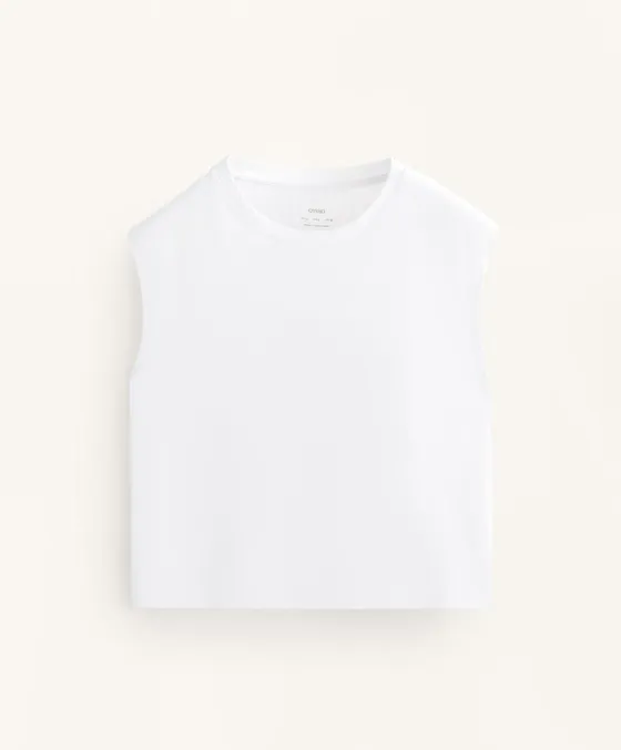 Топ без рукавов из смесового хлопка