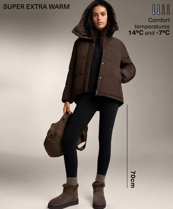 Бесшовные очень теплые легинсы Seamless с высокой посадкой, 70 см