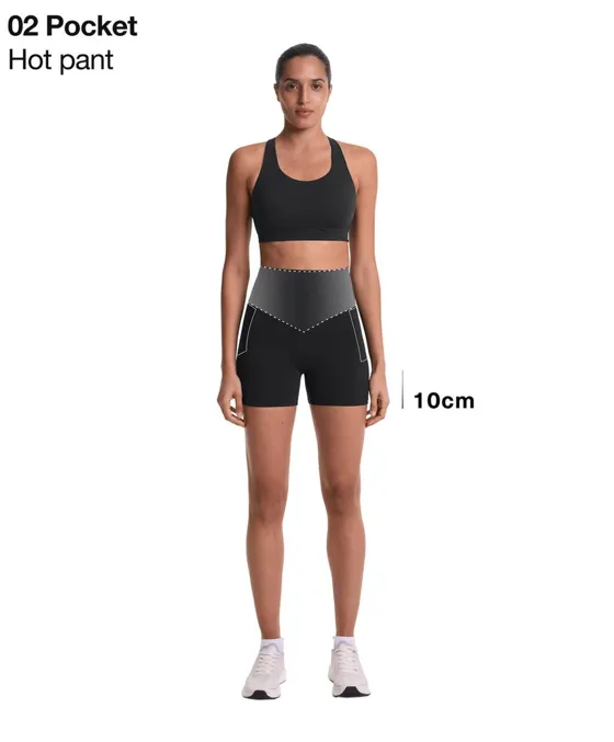 Облегающие шорты Compressive с высокой посадкой и карманом, 10 см