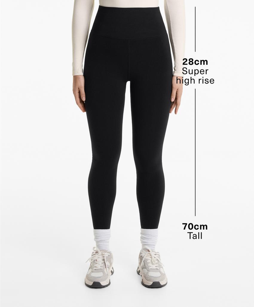 Леггинсы супер-дополнительной теплоты без швов, 70 см, супервысокой посадки до щиколотки