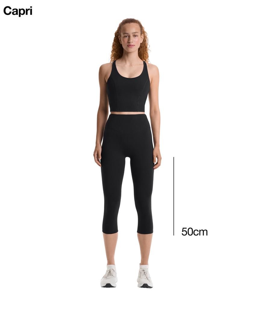 Капри леггинсы из полиамида с хлопковой текстурой, длина 50 см