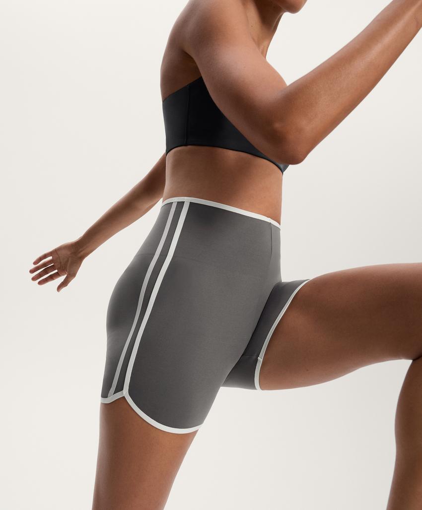 Джемпер-бикини с высокой посадкой, 10 см, стально-серого цвета