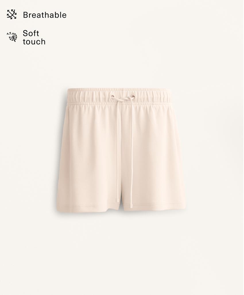 Шорты из мягкого материала с модальной пряжей, цвета каменно-серого